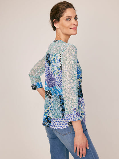 Roz & Ali Blue Mesh Patchwork Popover