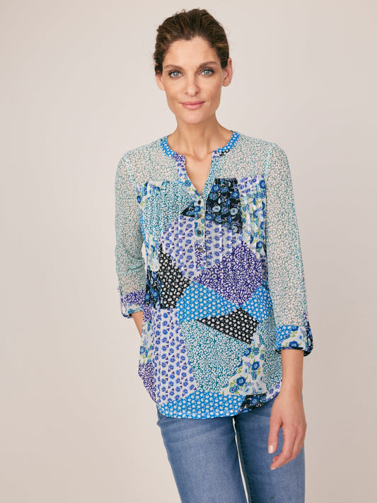 Roz & Ali Blue Mesh Patchwork Popover