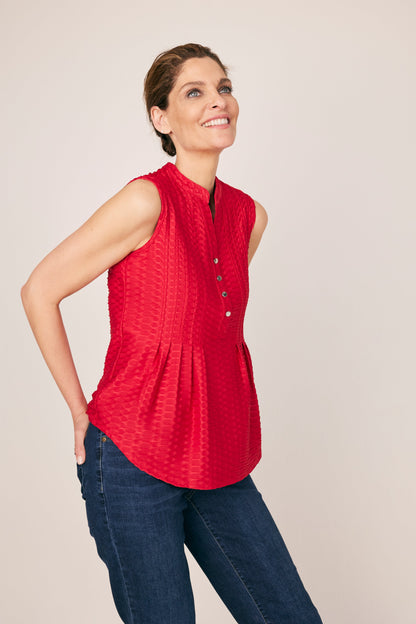 Roz & Ali Sleeveless Plain Popover