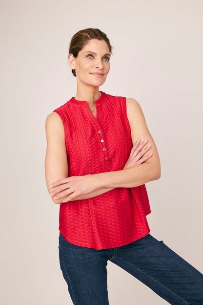 Roz & Ali Sleeveless Plain Popover