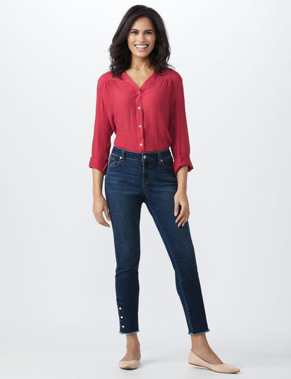 Westport Signature Skinny Jeans with Snap Button At Ankle