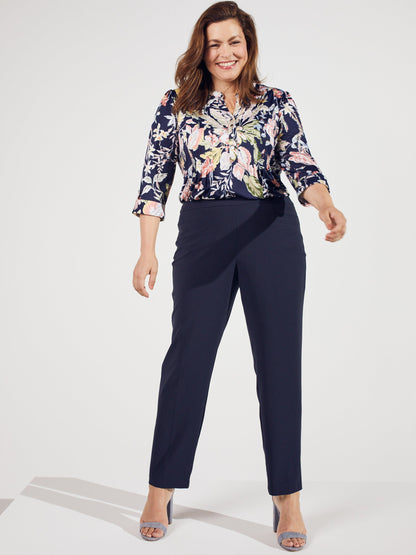 Pull On Tummy Control Pants With L Pockets -Short Length Plus