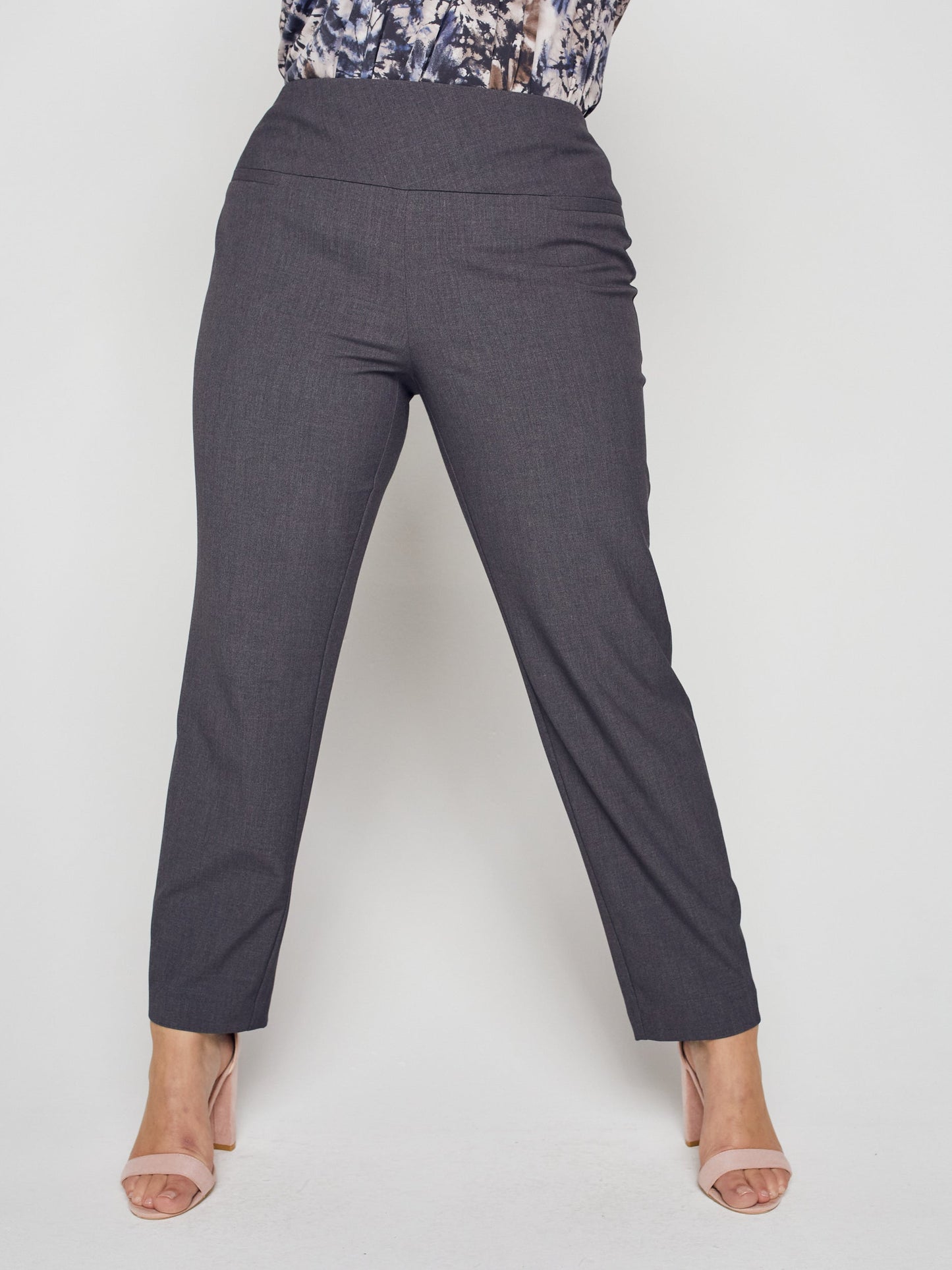 Roz & Ali Secret Agent Pants with Slim Leg & Wide Waistband - Plus