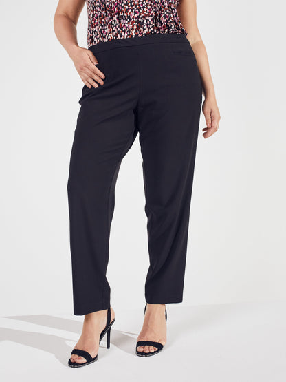 Pull On Tummy Control Pants With L Pockets -Short Length Plus