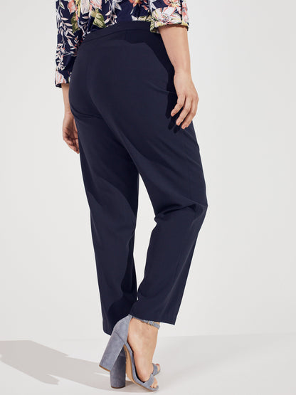 Pull On Tummy Control Pants With L Pockets -Short Length Plus