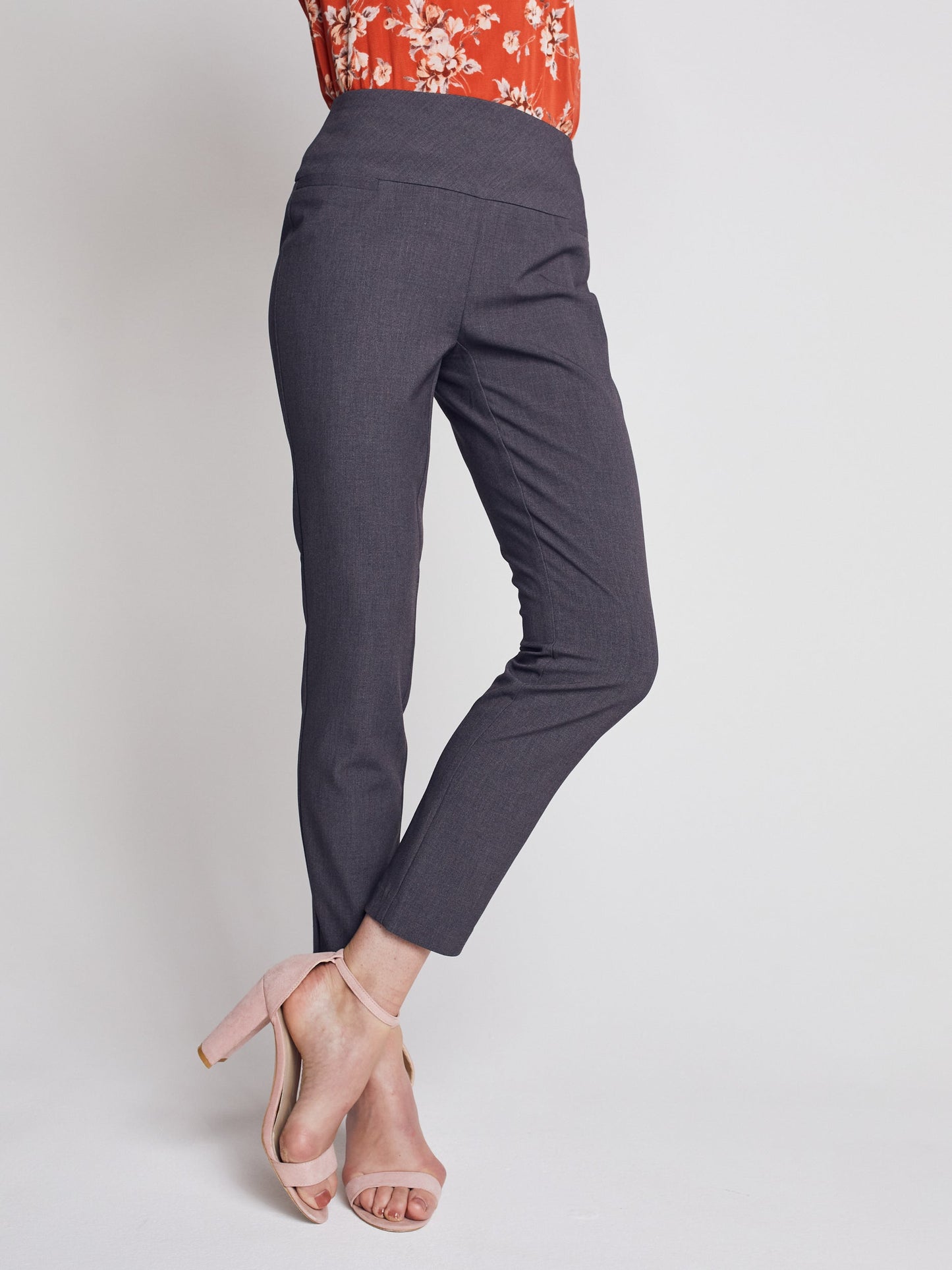 Roz & Ali Secret Agent Pants with Slim Leg & Wide Waistband - Petite