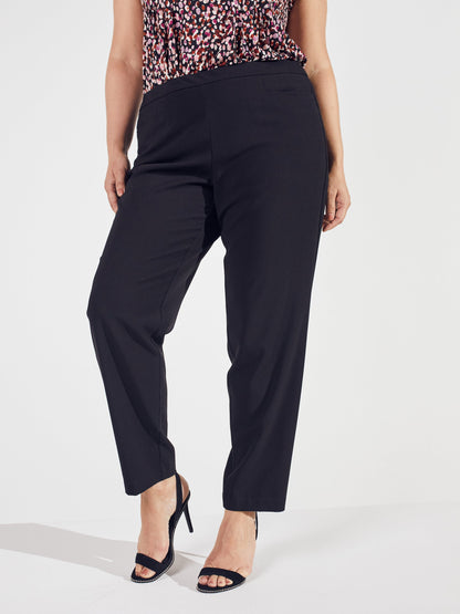 Pull On Tummy Control Pants With L Pockets -Average - Plus