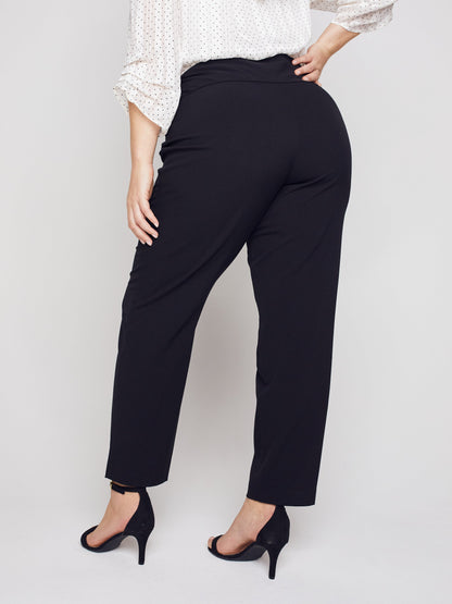 Roz & Ali Secret Agent Pants with Slim Leg & Wide Waistband - Plus