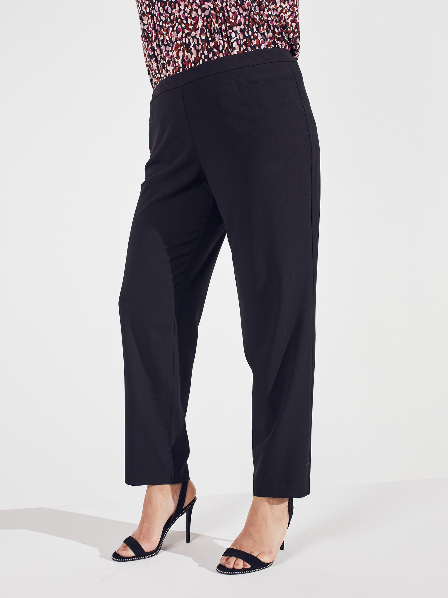 Pull On Tummy Control Pants With L Pockets -Short Length Plus