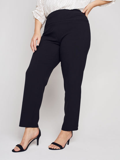 Roz & Ali Secret Agent Pants with Slim Leg & Wide Waistband - Plus