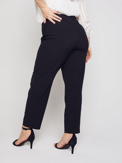 Roz & Ali Secret Agent Pants with Slim Leg & Wide Waistband - Plus