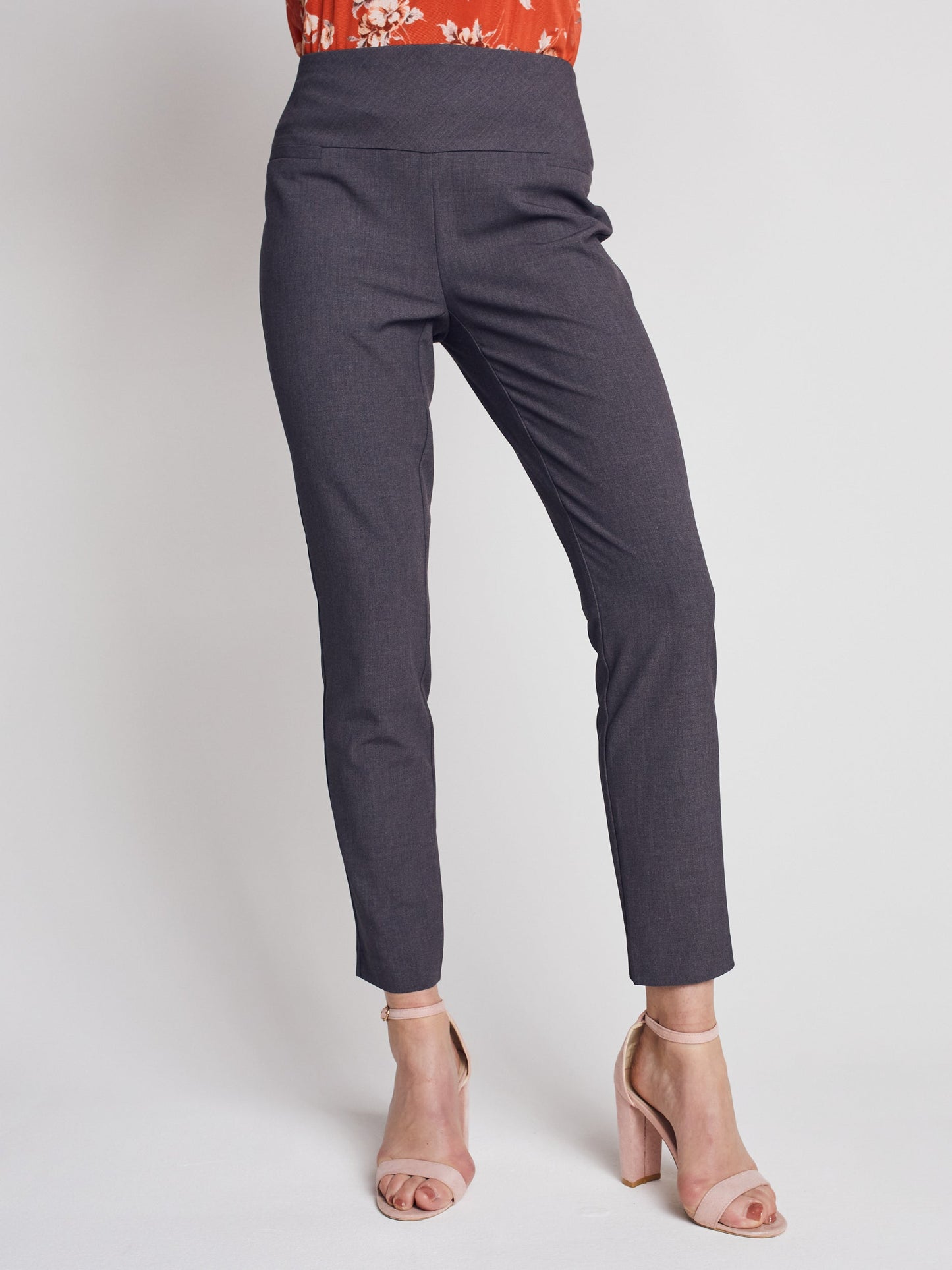 Roz & Ali Secret Agent Pants with Slim Leg & Wide Waistband - Petite